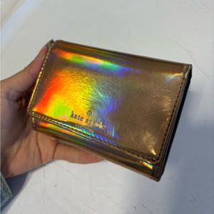 Kate Spade Rose Gold Holographic Wallet